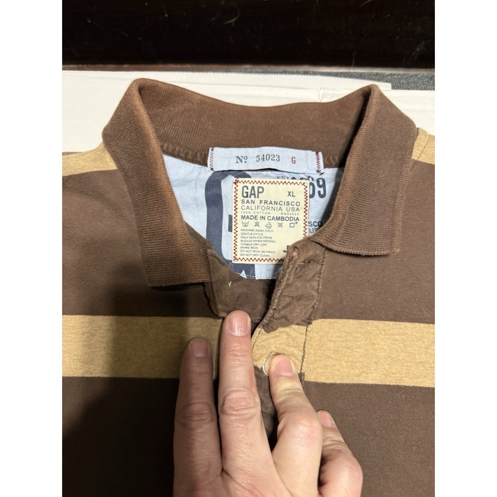 Vintage Gap Rugby Shirt XL Y2K 2006 - Picture 3 of 4